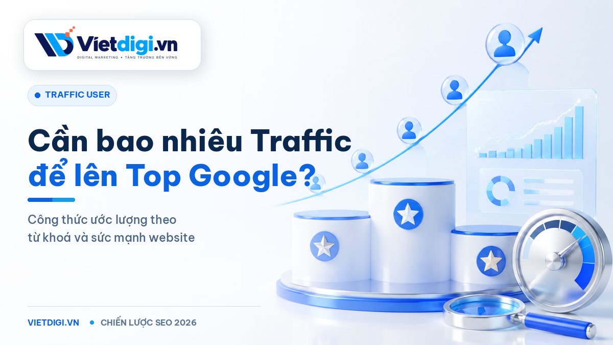 Cần bao nhiêu Traffic User để đẩy 1 từ khoá lên TOP Google? — Công thức ước lượng chi tiết 2026