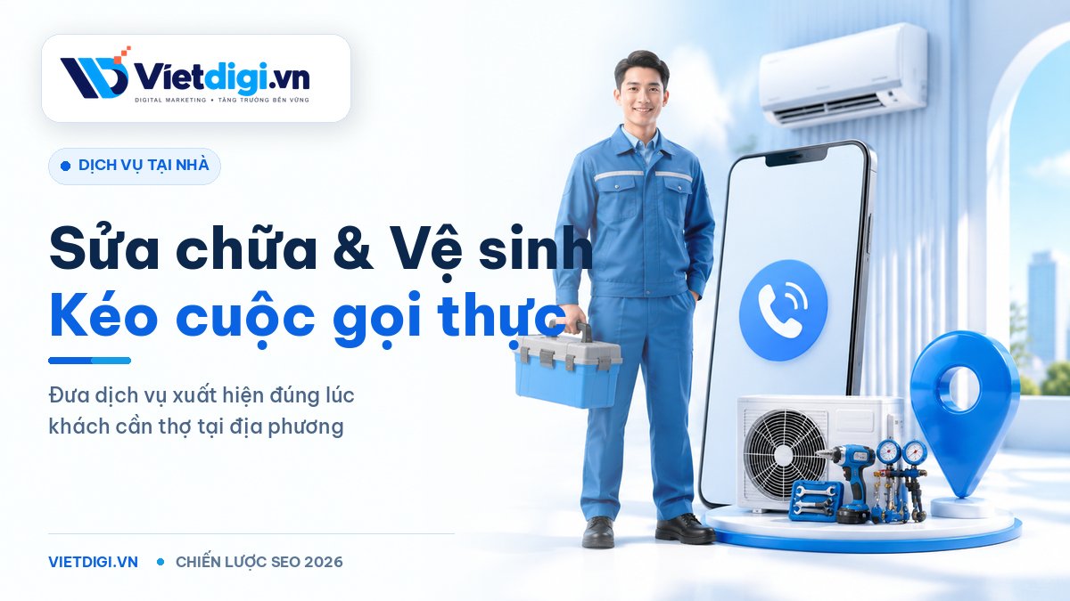 Traffic User cho Dịch vụ Sửa chữa - Vệ sinh - Lắp đặt tại nhà — Cẩm nang Local SEO 2026