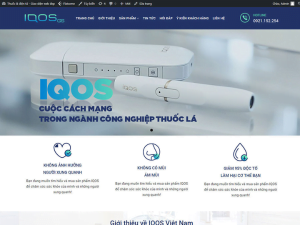 Lợi ích khi thiết kế website thuốc lá điện tử