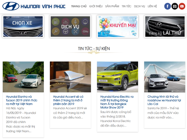 Các tính năng cần có khi thiết kế website đại lý xe Hyundai