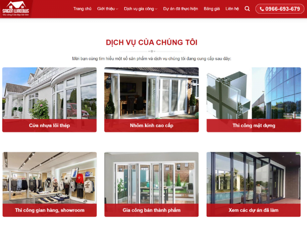 Các tính năng cần có khi thiết kế website bán cửa nhôm