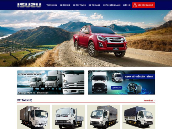 Lợi ích khi thiết kế website bán xe Isuzu