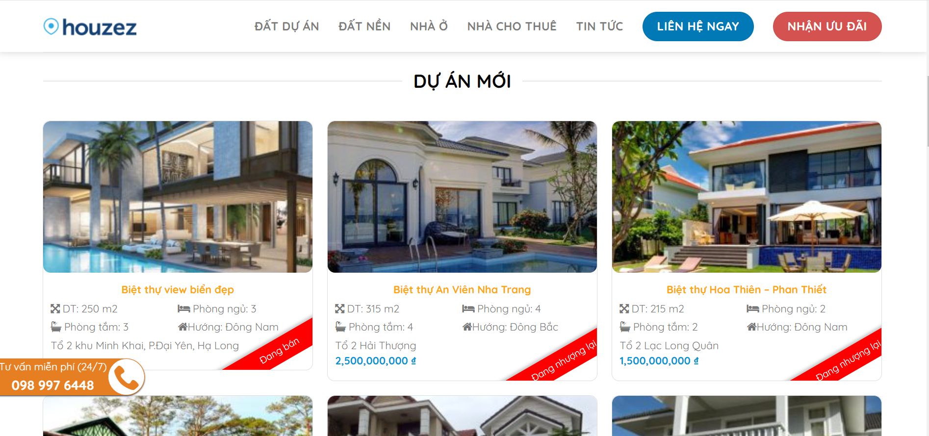 Thiết kế website bất động sản cao cấp 