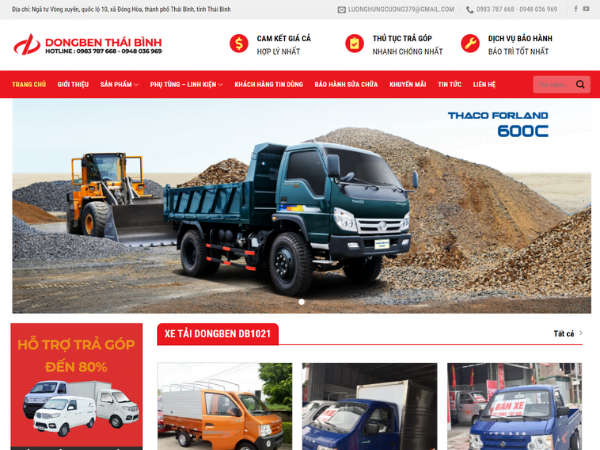 Lợi ích khi thiết kế website bán xe tải