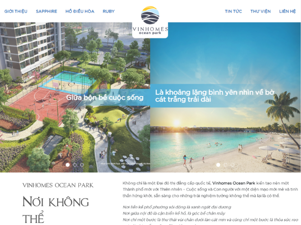 Tầm quan trọng của việc thiết kế website bất động sản ocean park