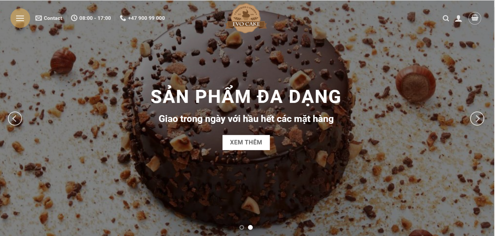 Thiết kế website bán bánh ngọt giao diện thu hút 