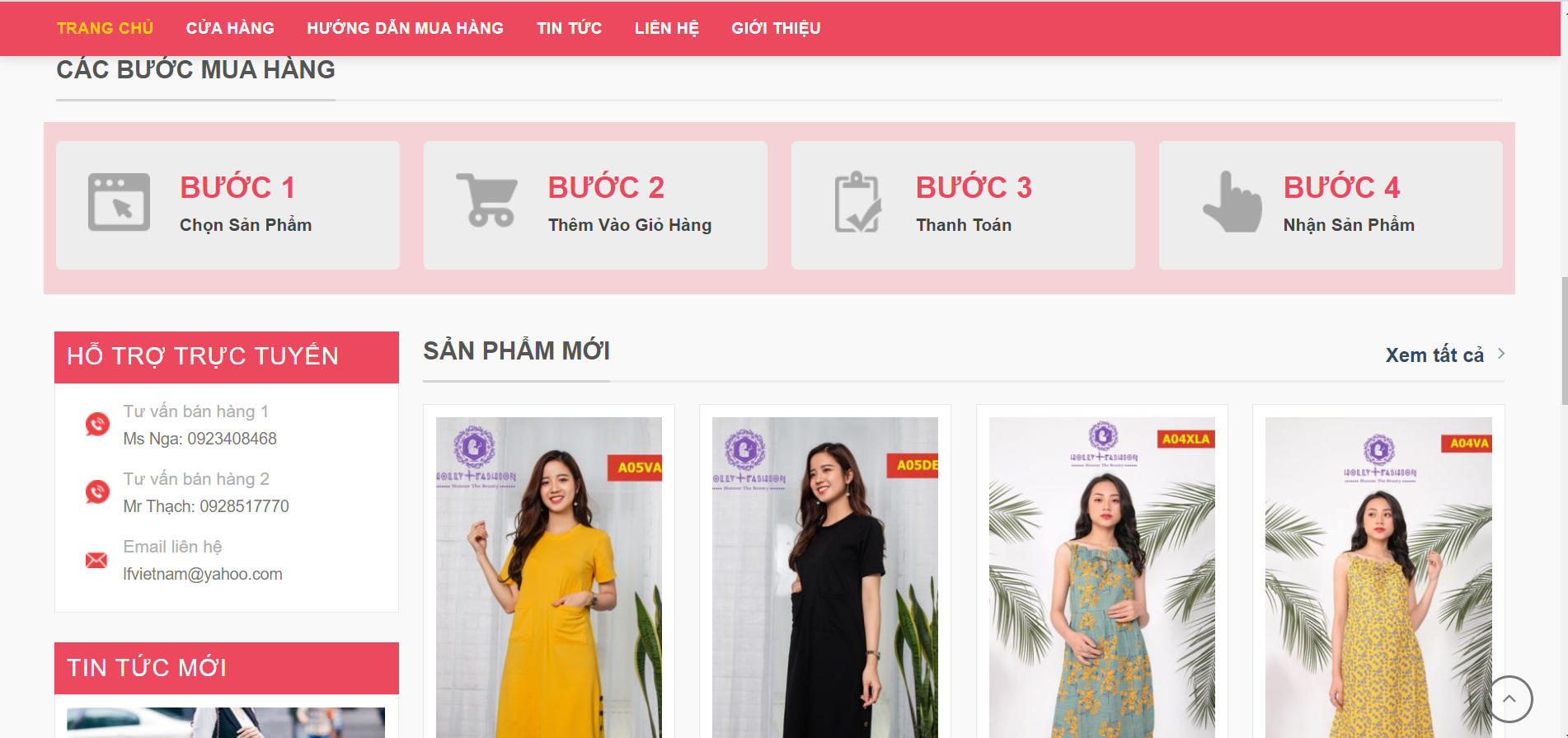 Thiết kế website bán quần áo thời trang giao diện bắt mắt 