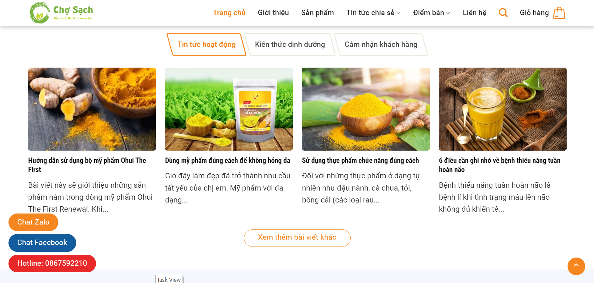 Thiết kế website thực phẩm chức năng chuyên nghiệp 