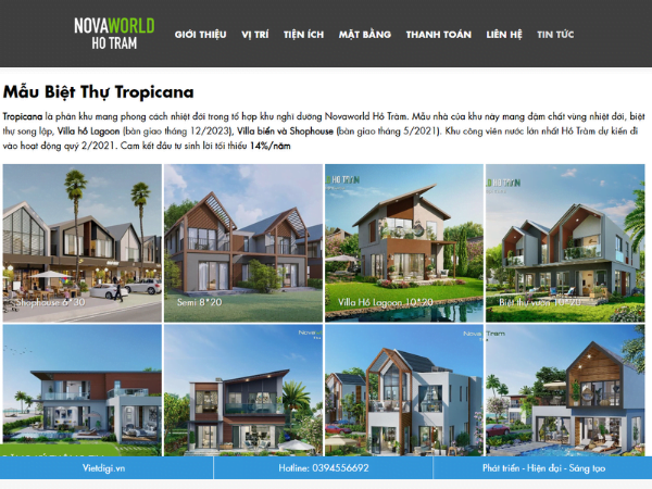 Các tính năng cần có khi thiết kế website BĐS NovaWorld