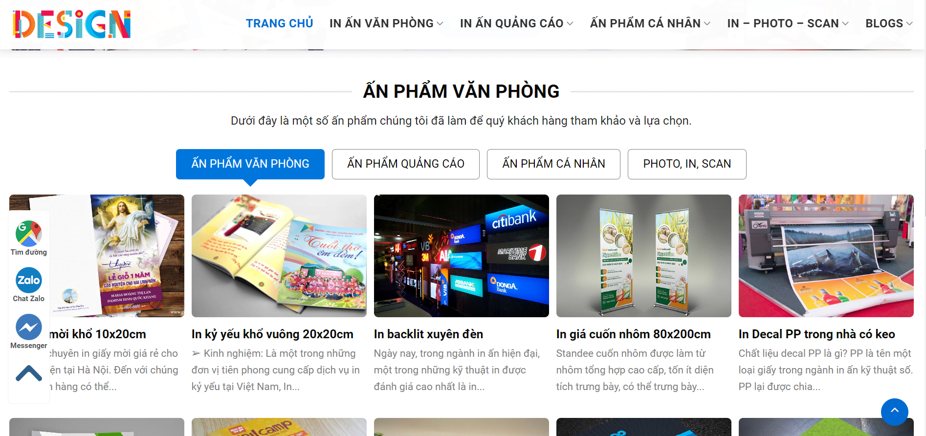 Thiết kế website in ấn chuẩn Seo 