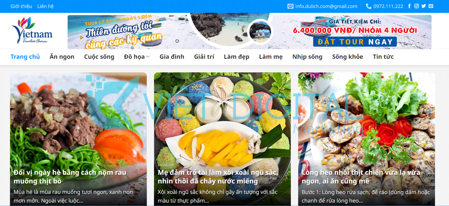 Thiết kế website tin tức với giao diện tối ưu 