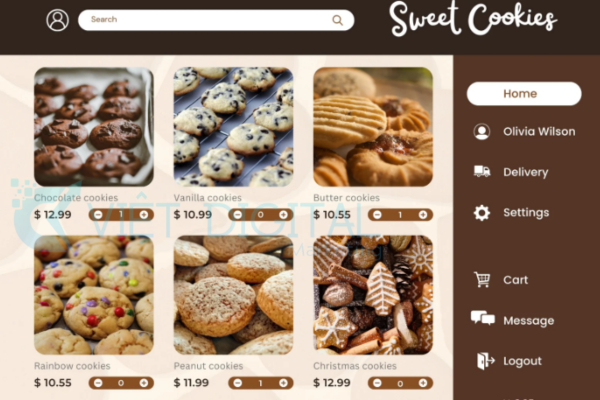 Thiết kế website bánh ngọt giao diện hiện đại, tối ưu 
